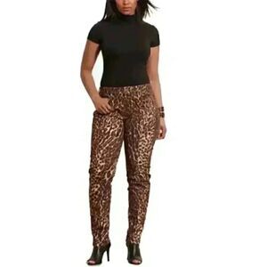 Ralph Lauren Leopard Print Skinny Jeans Size 10